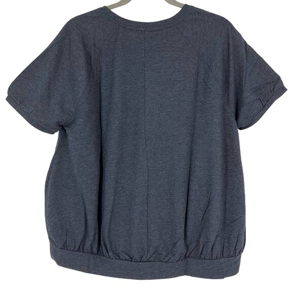 Lane Bryant Short Sleeve Black Top Size 14/16 NWT - Picture 2 of 6